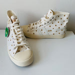 Gola Coaster Vegan Cream and Gold Polka Dot Sneaker Size 9