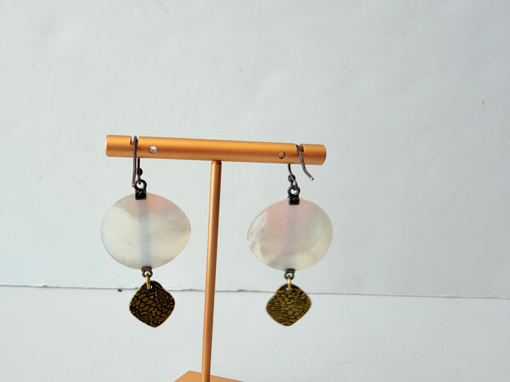 Silpada Natural Glow Mixed Metal Pierced Earrings - Retired/Rare