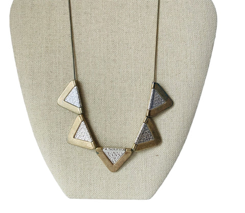 Madewell Mixed Media Silver Tone/ Brass 18” Necklace