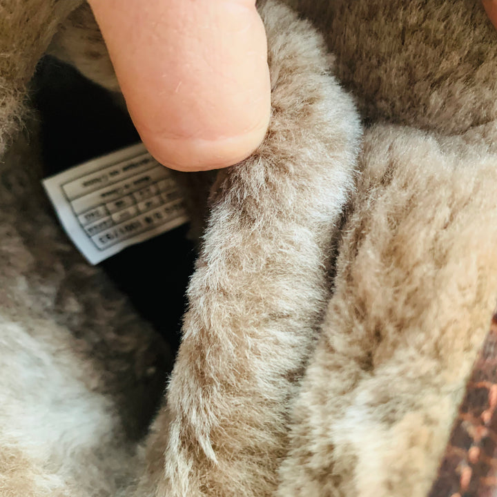 UGG Australia Lynnea Sheepskin Lined Brown Leather Boots Size 7
