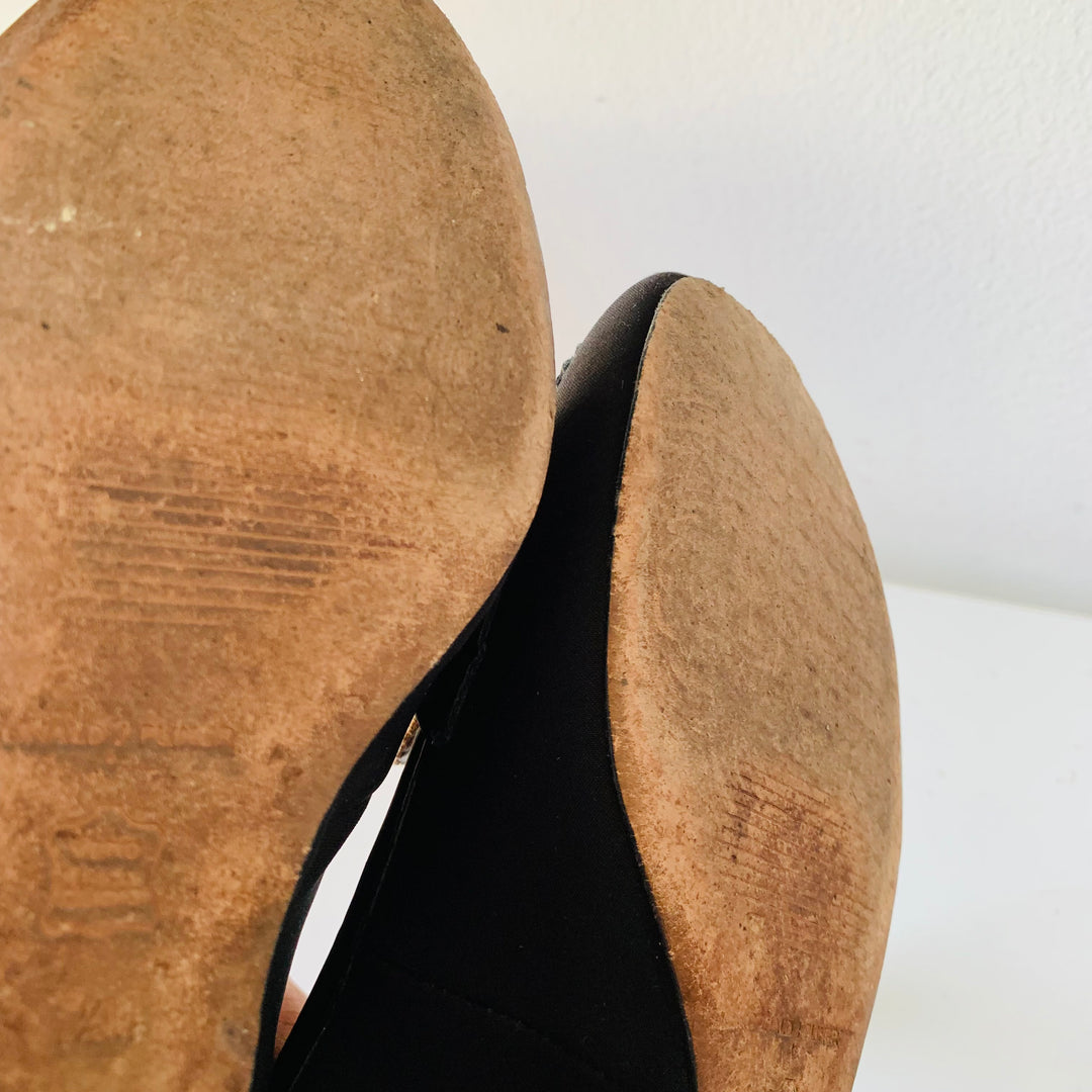 Donald Pliner Black Patent Wedges Size 7.5