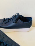 Cole Haan Women’s Leather Crosscourt Sneakers Size 6.5 in Blue