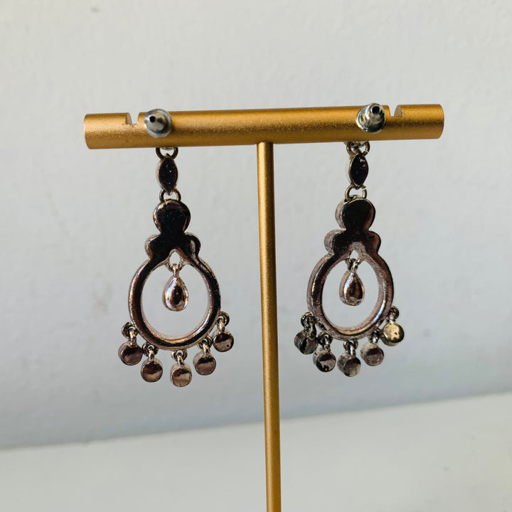 Silver Drop Pierced Earrings