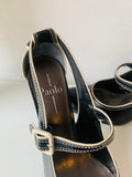 Linea Paolo Black/Cream Leather Mary Jane Spectator Pump Size 7.5 Narrow