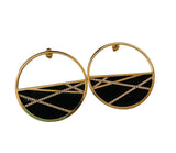 Ettika Circle Statement Pierced Earrings