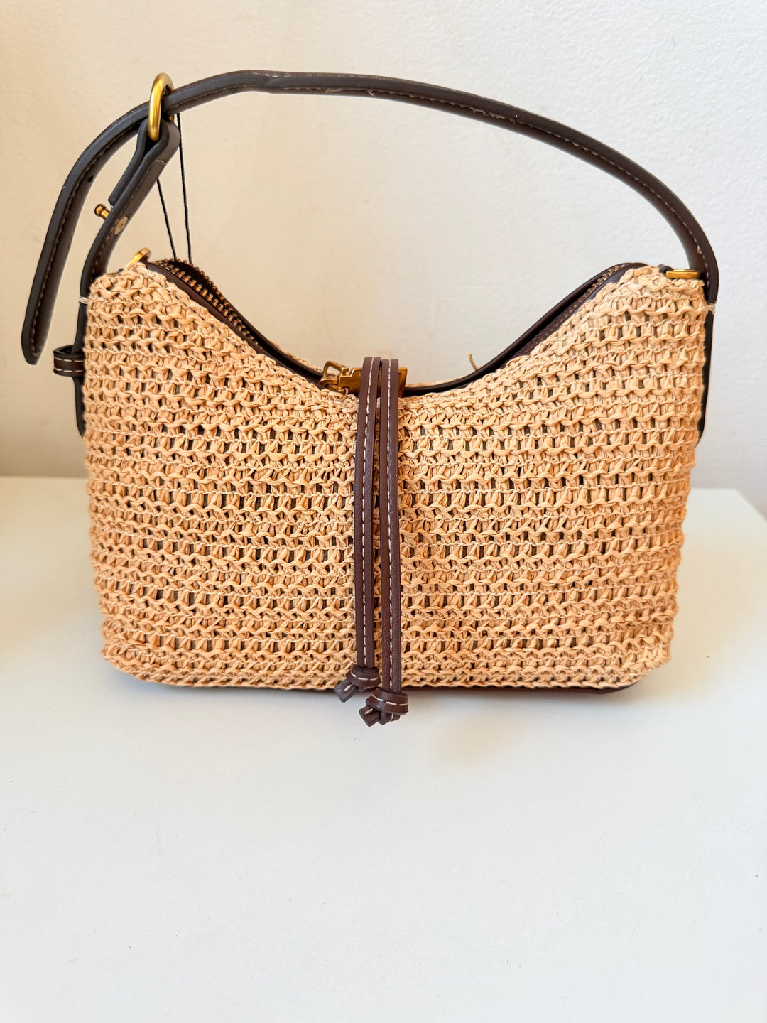 Zara Woven Mini Bucket NWT Handbag