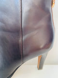 Coach Jemma Soft Calf Booties in Chestnut Size 9 Women’s