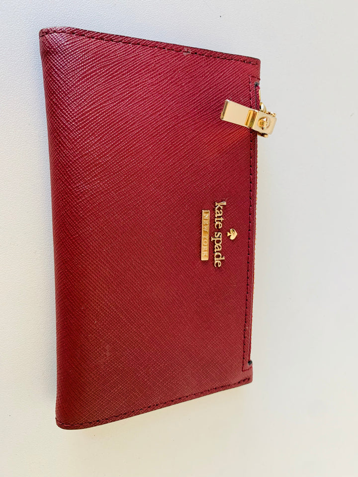 Kate Spade Deep Red Leather Mini Wallet
