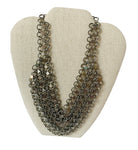 Silver Tone Chain Statement Necklace