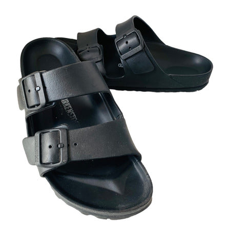 Birkenstock Women’s Arizona Essentials Black Rubber Slip On Sandal Size 39