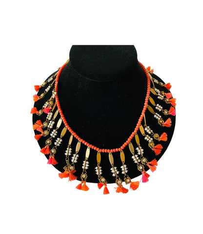 Anthropologie Serefina Miranda Choker/Necklace in Pink & Orange