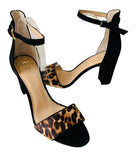 Vince Camuto Leopard Print Ankle Strap Sandals Size 10 New