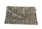 Silver Rhinestone/Beaded Evening Clutch/Crossbody