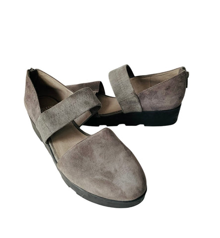 EILEEN FISHER Marlow Mary Jane
Wedge Gray Suede Women's Size 9.5