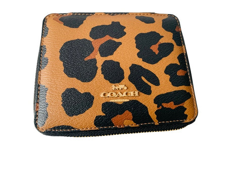 Coach Leather Cheetah Print Jewelry Box