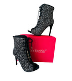 Shoedazzle Mackenzie Rhinestone Black Booties Size 7 NEW IN BOX