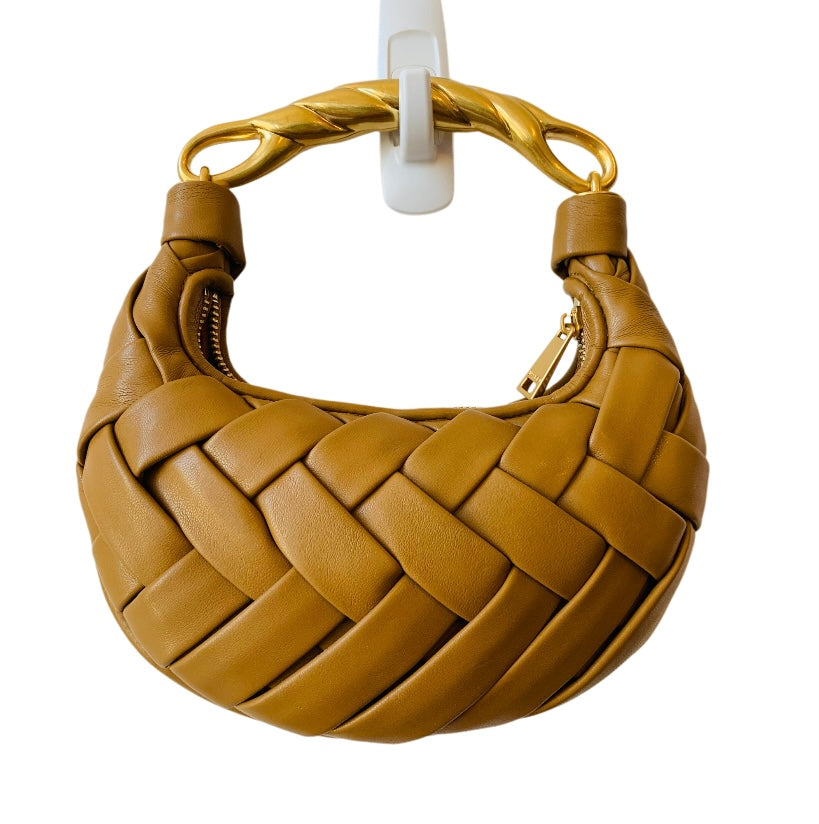 JW PEI Weave Handbag in Brown Vegan Leather