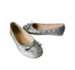 Danskin Quilted Women’s Silver Metallic Ballet Flats Size 8.5 Ultra Light Memory Foam