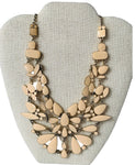 Aldo Pale Peach/Blush Enamel Statement Necklace in Silver Tone