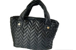Laundry by Shelli Segal Black Quilted Puffer Handbag