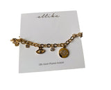 Ettika Third Eye Crystal Charm Anklet Bracelet NWT