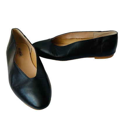 Ballerette Black Leather Ballet Flats Size 39