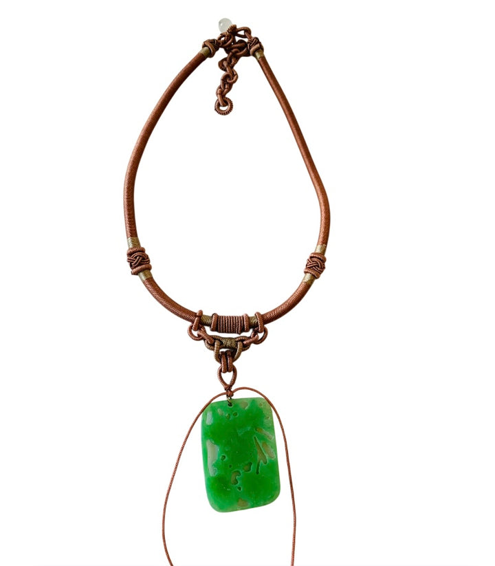 Asian Insipred Handmade Pendent Rope Necklace
