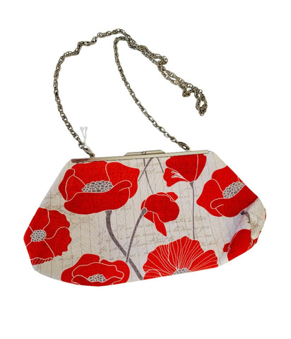 Poppy Fabric Chained Crossbody Handbag