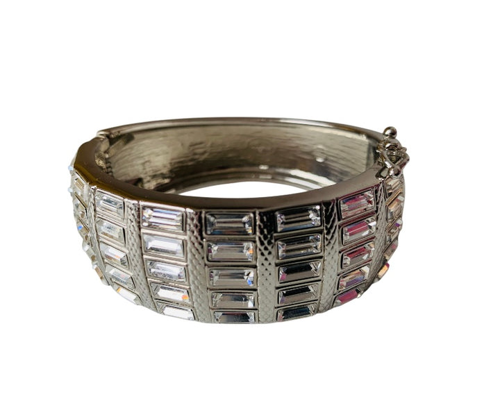 Lia Sophia Hinged Cuff With Rhinestones