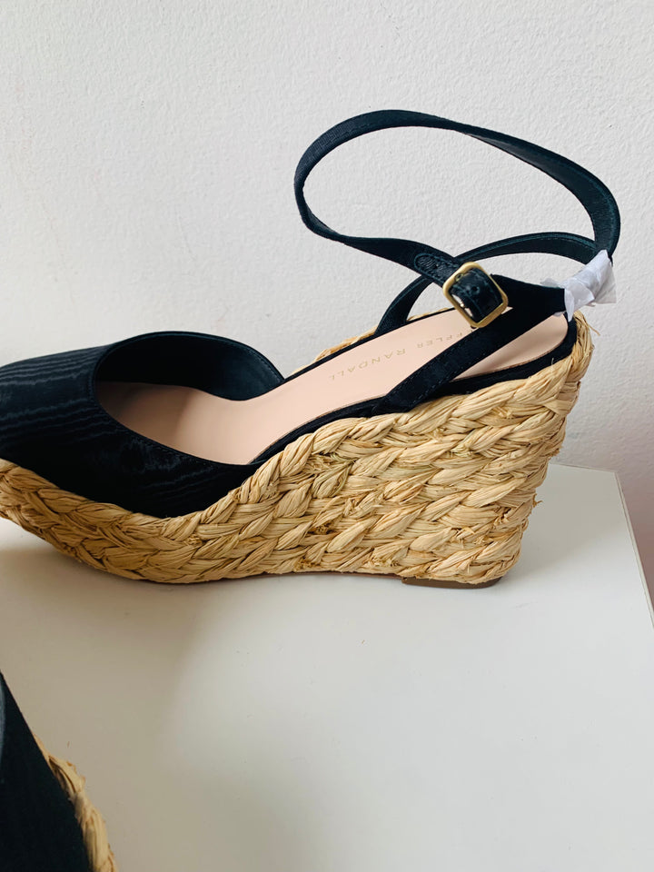Loeffler Randall Tallulah Black Wedge Closed Toe Sandals Size 10 New in box