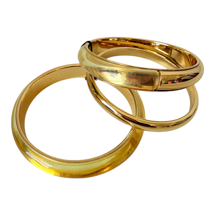 White House Black Market Set Of 3 Gold Tone Bangles NWT