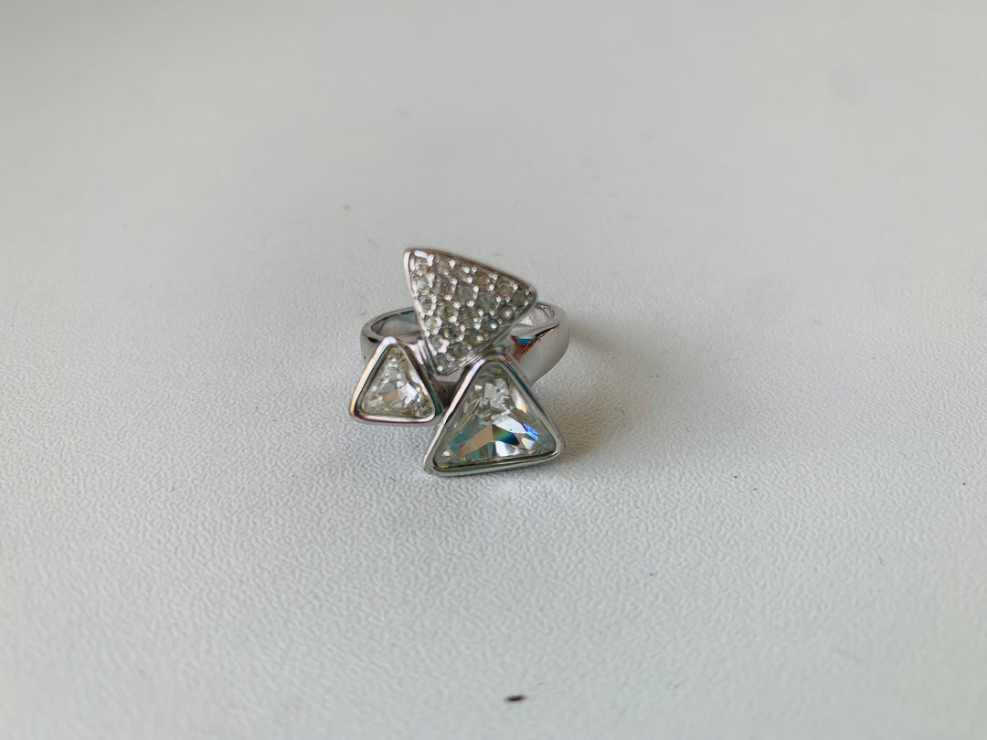 Swarovski Triangle Ring Size 8.5