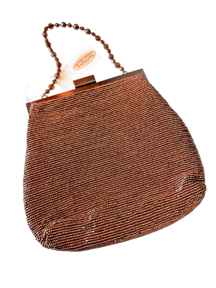 Talbots NWT Bronze Beaded Evening Bag
