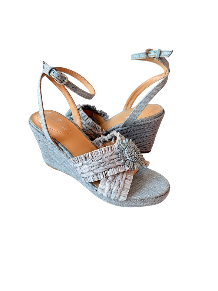 Bandolino Women’s Krista Espadrille Sandal In Bennette Blue Size 7.5 New