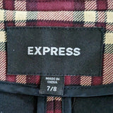 Express Plaid Coat Size 7/8