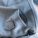 MICHAEL Michael Kors Blue Wool Moto Jacket Size Medium