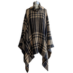 St John Plaid Poncho Size Medium