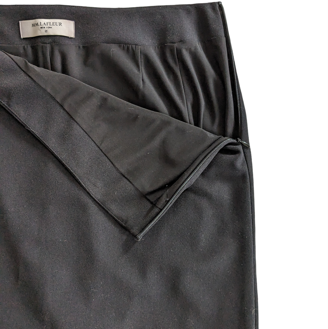 MM Lafleur Black Pencil Skirt Size 14