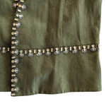 Tory Burch Avery Embellished Linen Blend Blazer Size 12