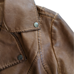 Max Studio Faux Leather Moto Jacket Size Large