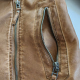 Max Studio Faux Leather Moto Jacket Size Large