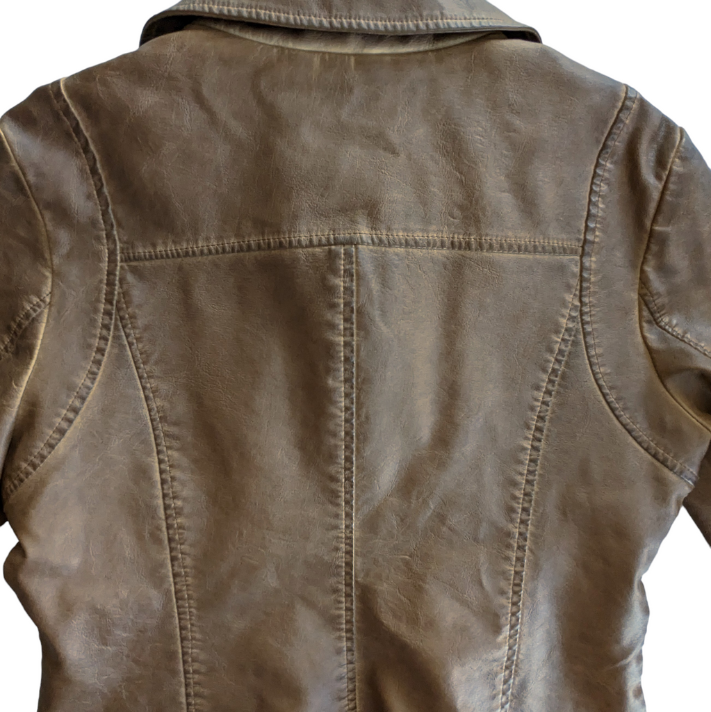 Max studio faux on sale leather moto jacket