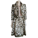 Oscar de la Renta Vintage Silk Skirt Suit Size 2/4