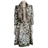 Oscar de la Renta Vintage Silk Skirt Suit Size 2/4