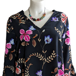 Express Black Floral Dress Size Medium
