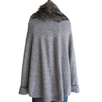 MICHAEL Michael Kors Poncho with Faux Fur Trim Size S/M