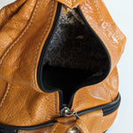 Brown Faux Leather Mini Backpack