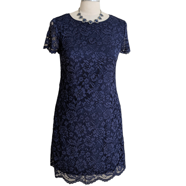 Cynthia Steffe Navy Lace Cocktail Dress Size 8