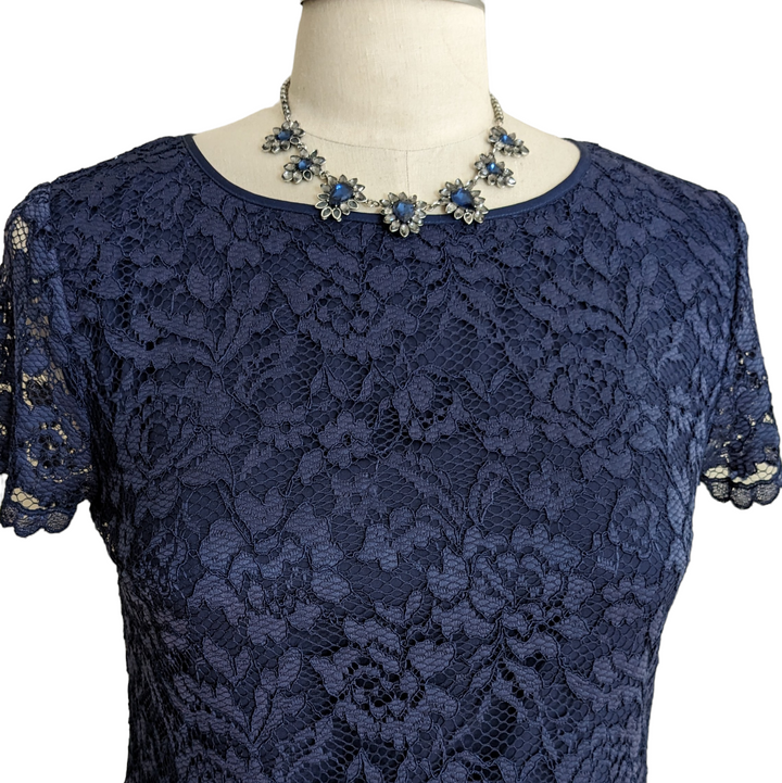 Cynthia Steffe Navy Lace Cocktail Dress Size 8