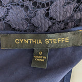 Cynthia Steffe Navy Lace Cocktail Dress Size 8